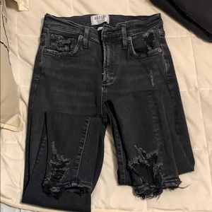 Agolde sophie high rise skinny crop black size 26